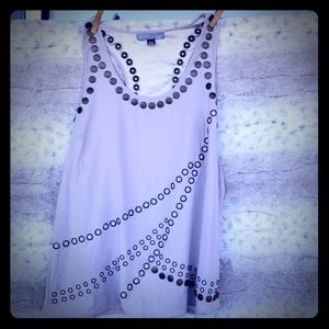 Grey grometted racer back top